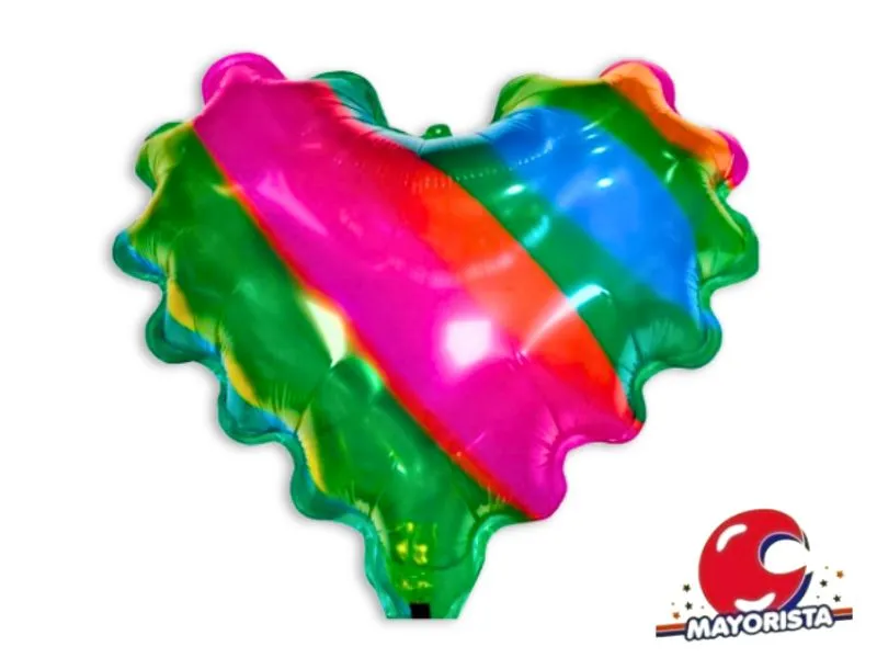 GLOBO MYLAR 18 CORAZON ONDULADO MULTICOLOR (Y1385-1265) CHG