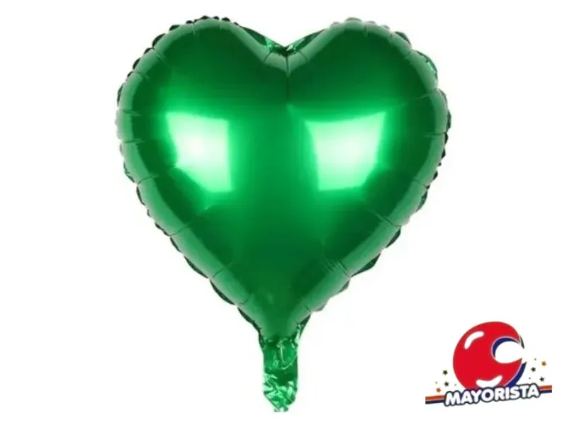 [7575] GLOBO MYLAR 18 CORAZON VERDE (45CM) LCOST