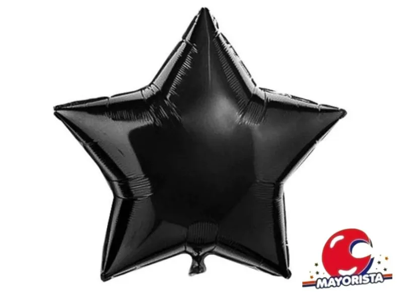 GLOBO MYLAR 18 ESTRELLA NEGRA (45CM) ERIK