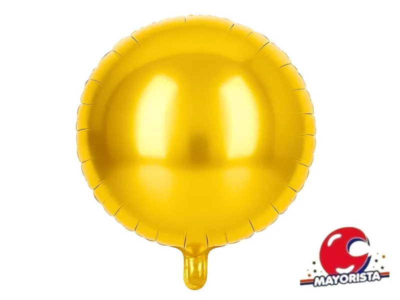 GLOBO MYLAR 18 REDONDO DORADO 45CM (Y1385-1264) CHG
