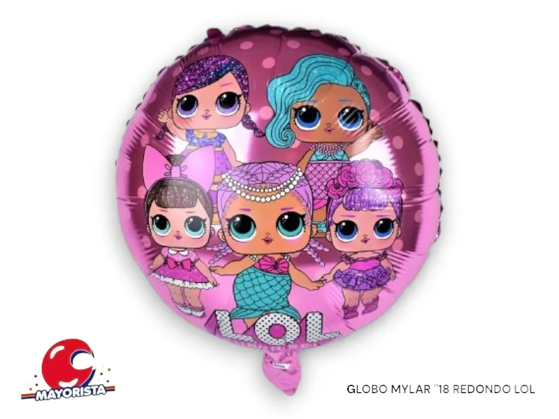 GLOBO MYLAR 18 REDONDO LOL SIRENA (45CM) CHG