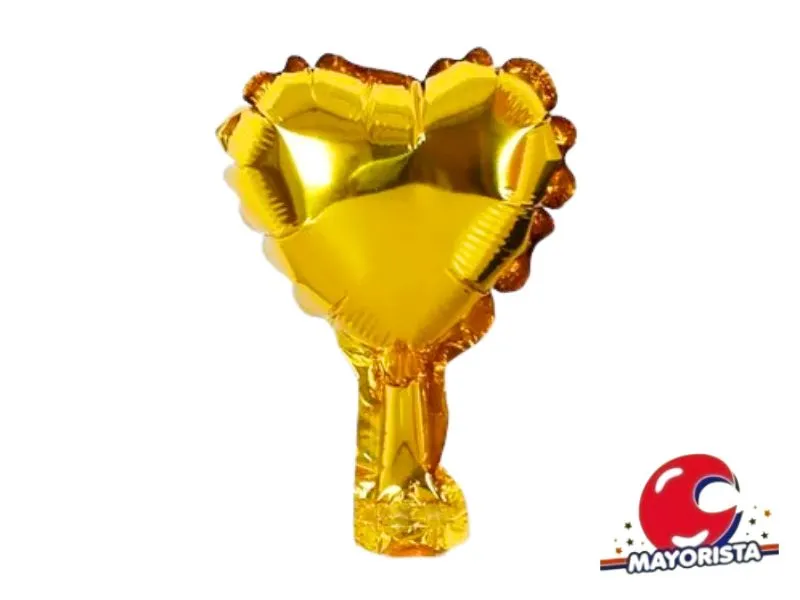 GLOBO MYLAR 5 CORAZON DORADO (12CM) ERIK