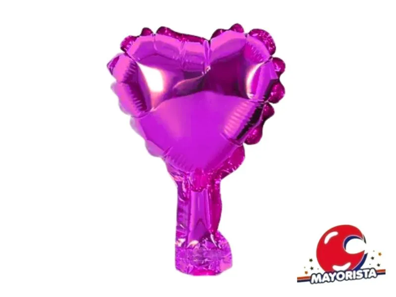 [4166] GLOBO MYLAR 5 CORAZON FUCSIA (12CM) ERIK