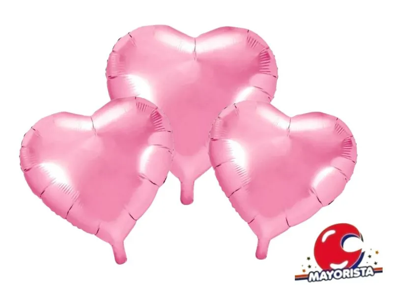 GLOBO MYLAR 5 CORAZON ROSA (12CM) ERIK