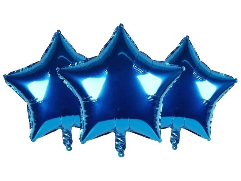 GLOBO MYLAR 5 ESTRELLA AZUL (12CM) ERIK
