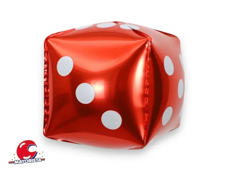 GLOBO MYLAR DADO ROJO 18CM - CHG