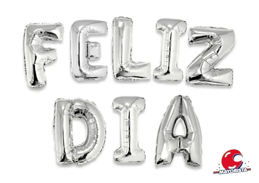 GLOBO MYLAR FRASE FELIZ DIA PLATA (ERIK)