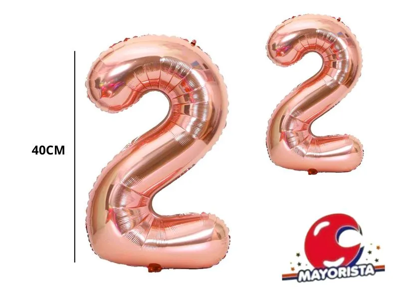 [0202089952120] GLOBO MYLAR N 2 ROSE GOLD 16 (40CM) CADENACI