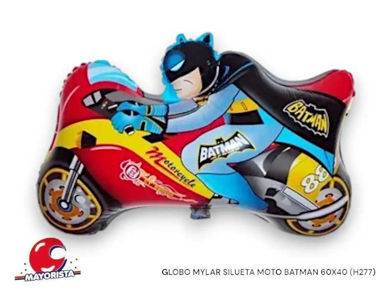 [9523] GLOBO MYLAR SILUETA MOTO BATMAN 60X40 (H277) CHG