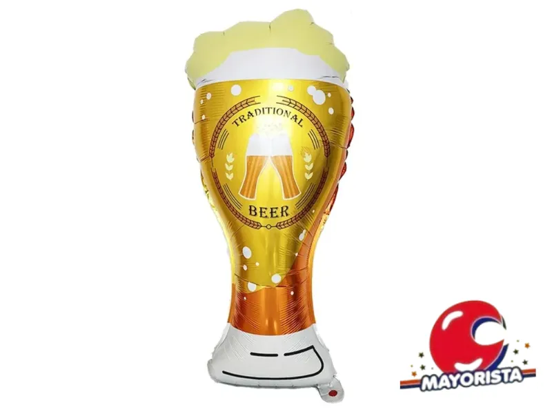[6075] GLOBO MYLAR SILUETA VASO CERVEZA 75CM  - CHG