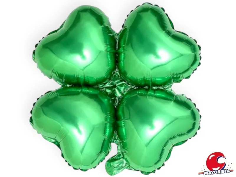 [1537] GLOBO MYLAR TREBOL 4 HOJAS VERDE 47X47 - CHG