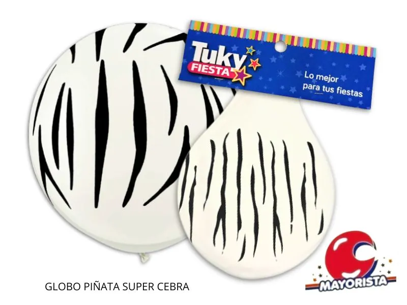 [3399] GLOBO PINATA SUPER CEBRA - TUKY
