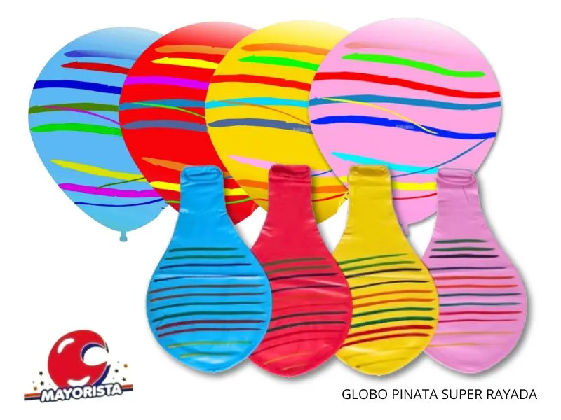 [9551] GLOBO PINATA SUPER RAYADA - TUKY