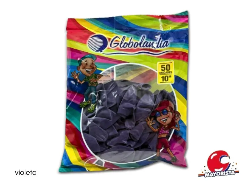 [7798109600216] GLOBOS 10 X 50 LISO STANDARD VIOLETA - GLOBOLANDIA