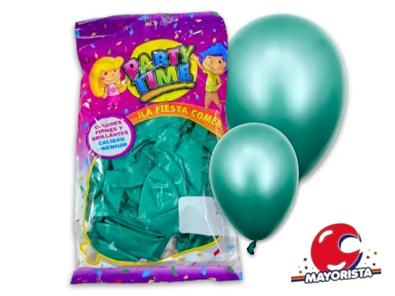 [7798194151402] GLOBOS 12 X 25 PERLADO VERDE OSCURO PARTY TIME (51402) DILAX
