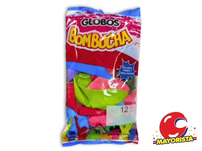GLOBOS 12 X 25 STANDARD MULTICOLOR BOMBUCHA