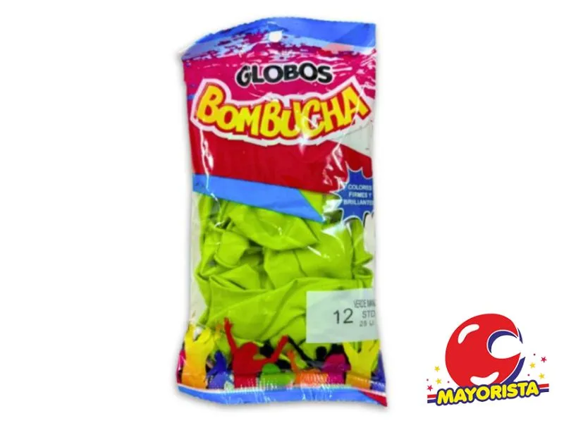 [7798420970630] GLOBOS 12 X 25 STANDARD VERDE MANZANA BOMBUCHA