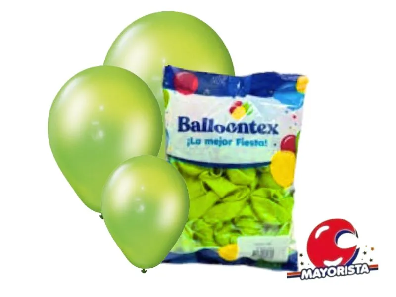 [7790391607010] GLOBOS 9 X 50 PERLADO VERDE MANZANA - BALLOONTEX