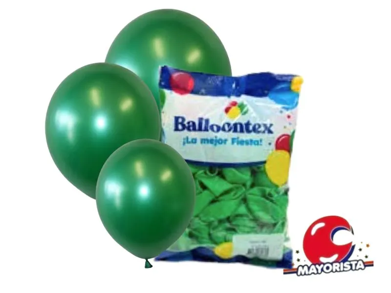 [7790391605511] GLOBOS 9 X 50 PERLADO VERDE OSCURO - BALLOONTEX