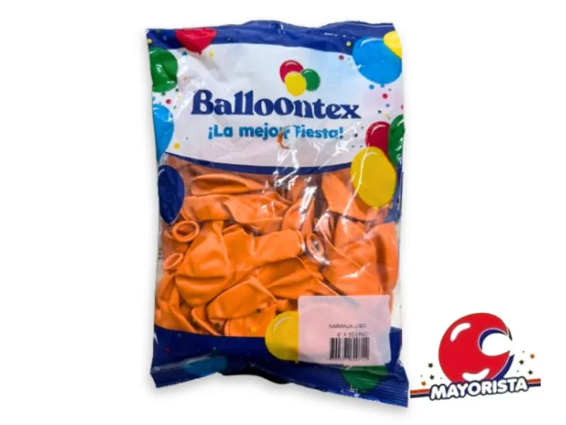 [7790391600714] GLOBOS 9 X 50 STANDARD NARANJA - BALLOONTEX