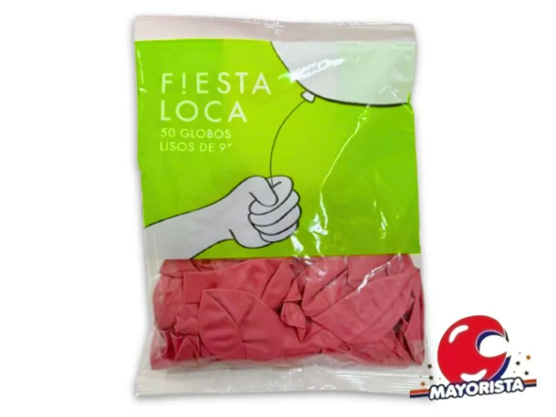 [7791014123870] GLOBOS 9 X 50 STANDARD ROSA GOLD - FIESTA LOCA