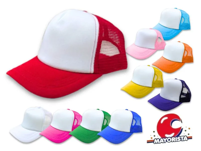[3571] GORRA COLOR CON VISERA FRENTE BLANCA (Y8822-10204) CHG