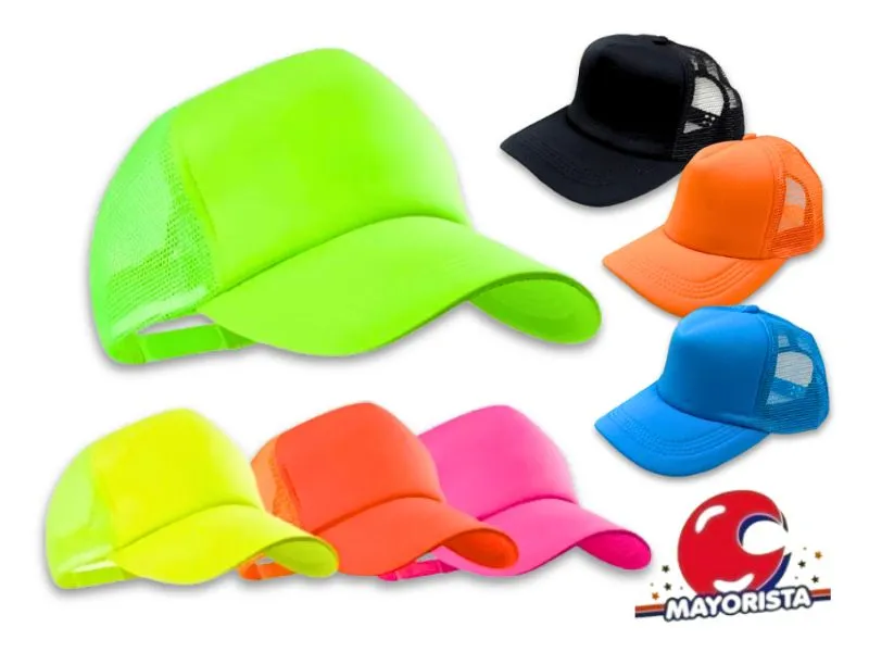 [6908000168017] GORRA FLUO CON VISERA VARIOS COLORES (YJ0625) YJ IMPORT