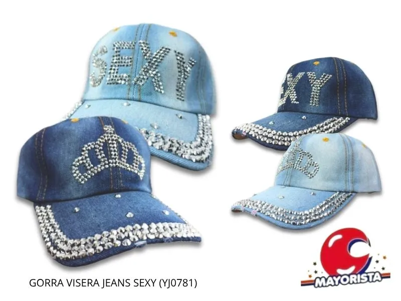 [8034107006544] GORRA VISERA JEANS SEXY (YJ0781) YJ IMPORT