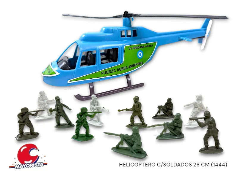 [6172] HELICOPTERO C/SOLDADOS 26 CM (1466) RUESTES