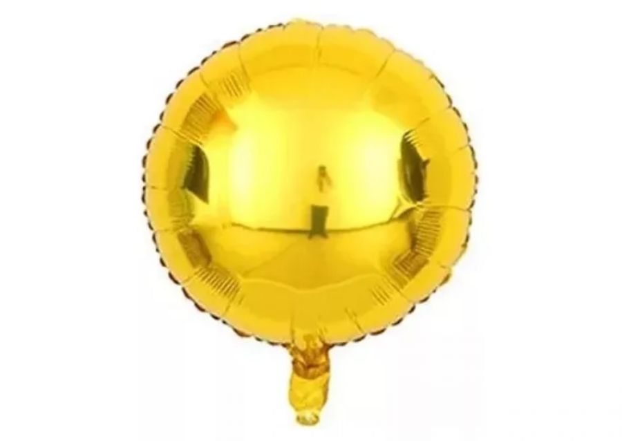[2714] GLOBO MYLAR 18 REDONDO DORADO 45CM (Y1385-1264) CHG