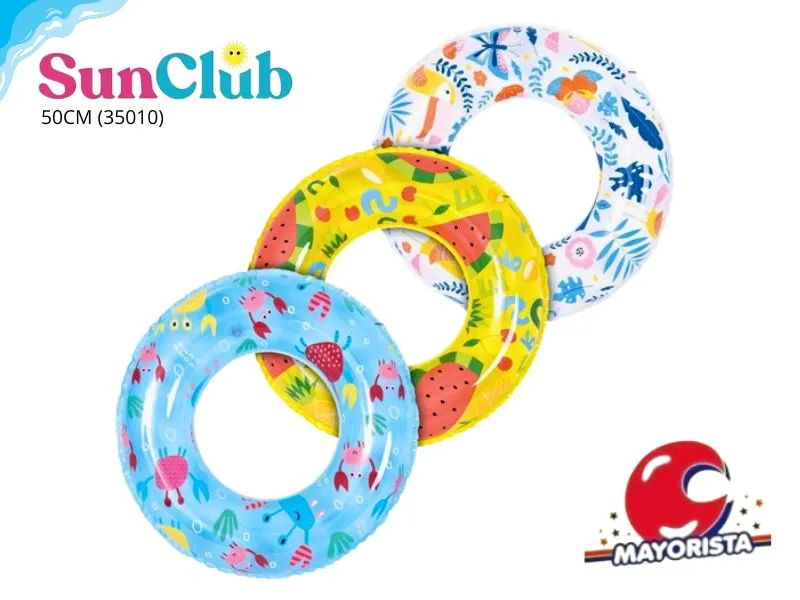 INFLABLE ARO SALVAVIDAS 50 CM VARIOS MOTIVOS (35010) SUN CLUB