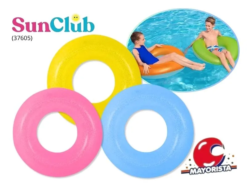 [6920388662154] INFLABLE ARO SALVAVIDAS FLUO 90 CM (37605) SUN CLUB