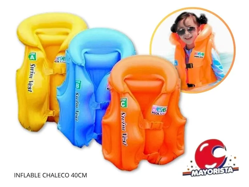 [6902024073418] INFLABLE CHALECO SALVAVIDAS 42CM VS COLORES (NS407341) SHIPY