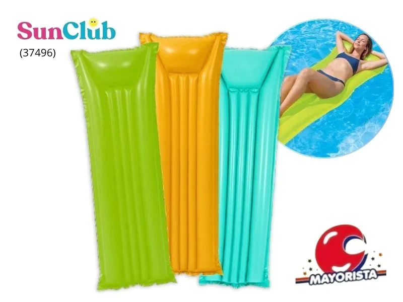 [6920388645423] INFLABLE COLCHONETA VS COLORES LISO 183X69 (37496) SUN CLUB