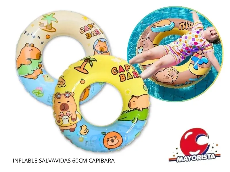 [2171] INFLABLE SALVAVIDAS 60CM CAPIBARA (DD-80460/INFA016) - SOL