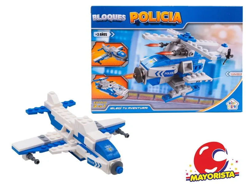 [7450077144719] JUEGO DE BLOQUES HELICOPTERO POLICIA 109 PZAS CAJA 22X15 (54405) KADA
