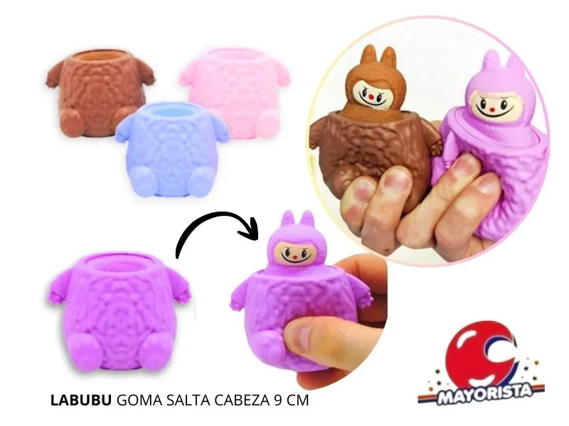 [4200] LABUBU GOMA SALTA CABEZA 9 CM - SOL