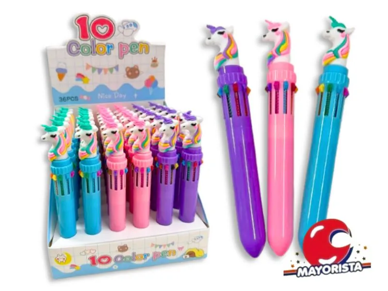 [6981468824367] LAPICERA 10 COLORES C/ADORNO VS MODELOS - TAPS