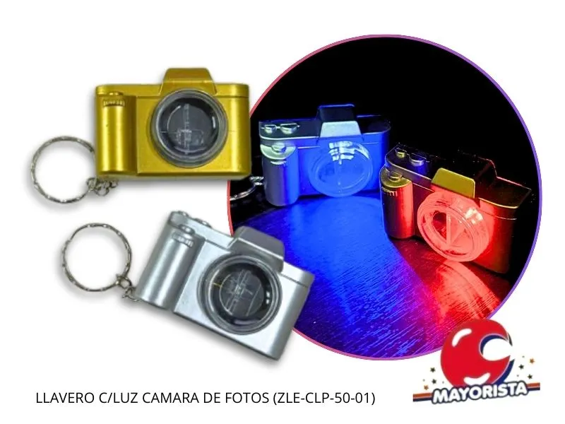 LLAVERO C/LUZ CAMARA DE FOTOS (ZLE-CLP-50-01) ERIK
