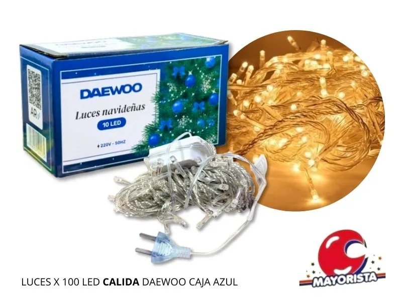 [6978202500182] LUCES X 100 LED CALIDA DAEWOO CAJA AZUL - LCOST