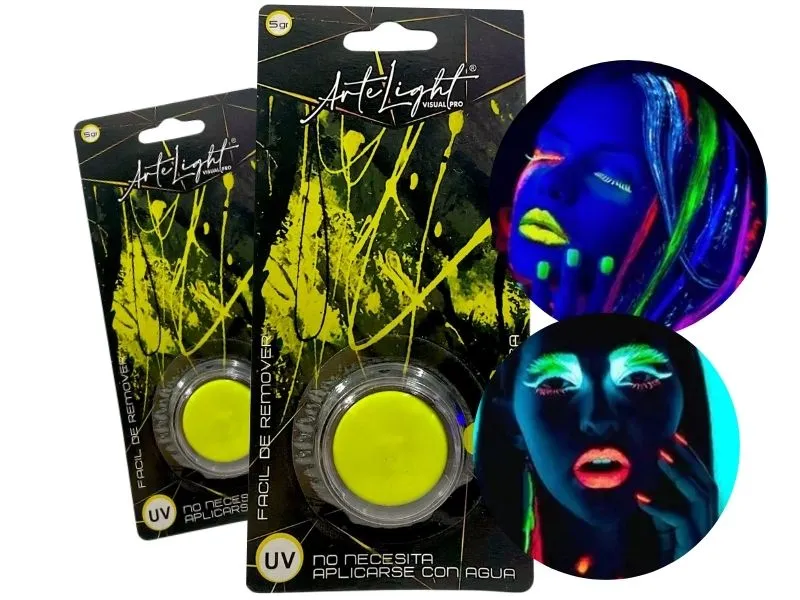 [6901028505000] MAQUILLAJE ARTISTICO X 1 AMARILLO FLUO 5 GRS (5000) ARTELIGHT