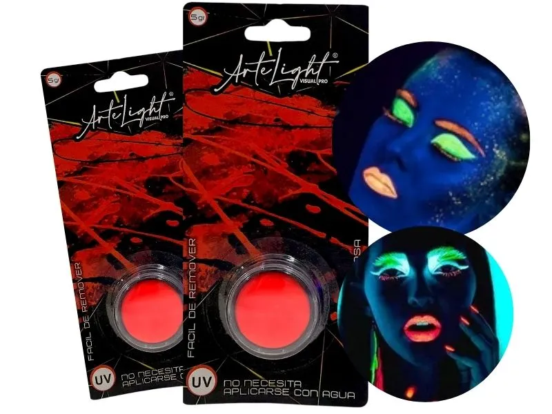 [6901028505024] MAQUILLAJE ARTISTICO X 1 NARANJA FLUO 5 GRS (5024) ARTELIGHT