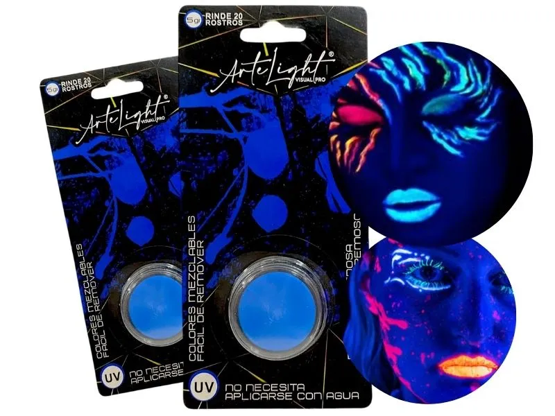 [6901028505055] MAQUILLAJE ARTISTICO X 1 TURQUESA FLUO 5 GRS (5055) ARTELIGHT