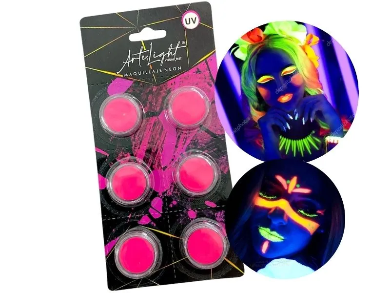 [6901028509015] MAQUILLAJE ARTISTICO X 6 FUCSIA FLUO 2 GRS C/U (9015) ARTELIGHT