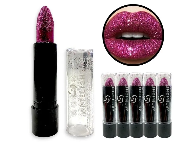 [6042] MAQUILLAJE LABIAL C/GLITTER ROSA 5 GRS (7462) ARTELIGHT