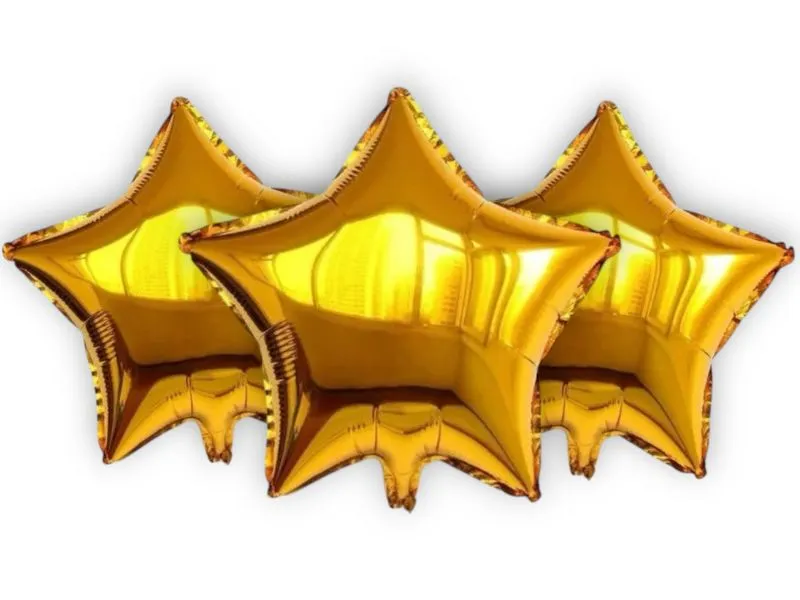 GLOBO MYLAR 5 ESTRELLA DORADA (12CM) ERIK