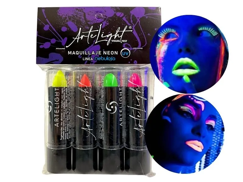 [6901028507004] MAQUILLAJE LABIAL FLUO X 4 DE 5 GRS C/U (7004) ARTELIGHT