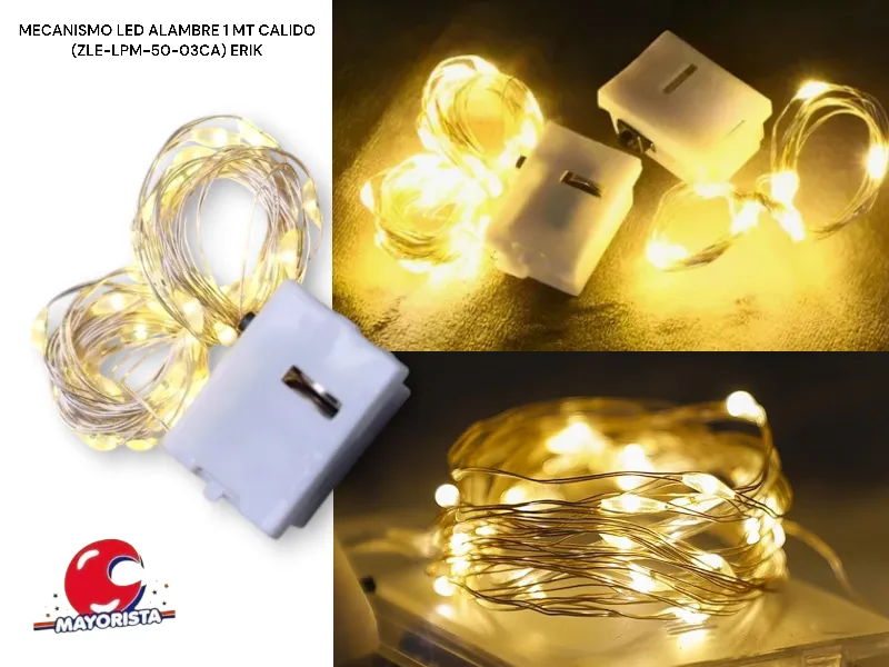 [5037] MECANISMO LED ALAMBRE 1 MT CALIDO (ZLE-LPM-01CA/YJ0669) YJ IMPORT