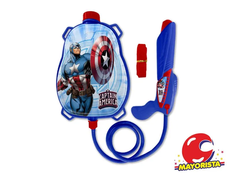 MOCHILA LANZA AGUA CAPITAN AMERICA 30X22 (8557) KADA