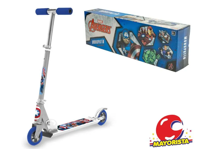 MONOPATIN 2 RUEDAS ALUMINIO PLEGABLE AVENGERS 95X75 (12027) KADA